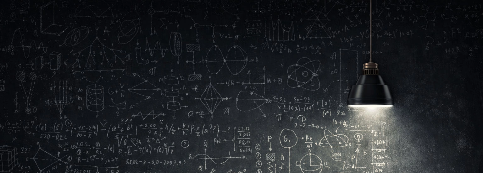 Web banner blackboard mathematics with lamp.jpg